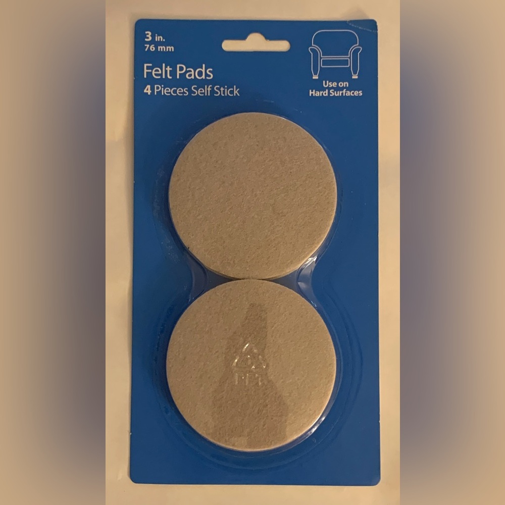 💥BOGO // 3-inch Self Stick Felt Pads (4 pieces, round, beige)